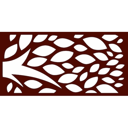 Highlanderhome LaserCut Metal Privacy Fence, PlantSpot, Rust, 24" x 48"/pc PlantSpot_Rust_1pc